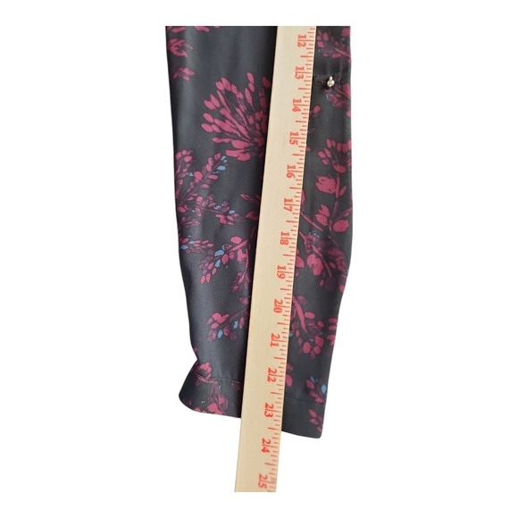 Motherhood Maternity Dress S Red Black Floral Formal Empire Waist Long Sleeve - Picture 11 of 12